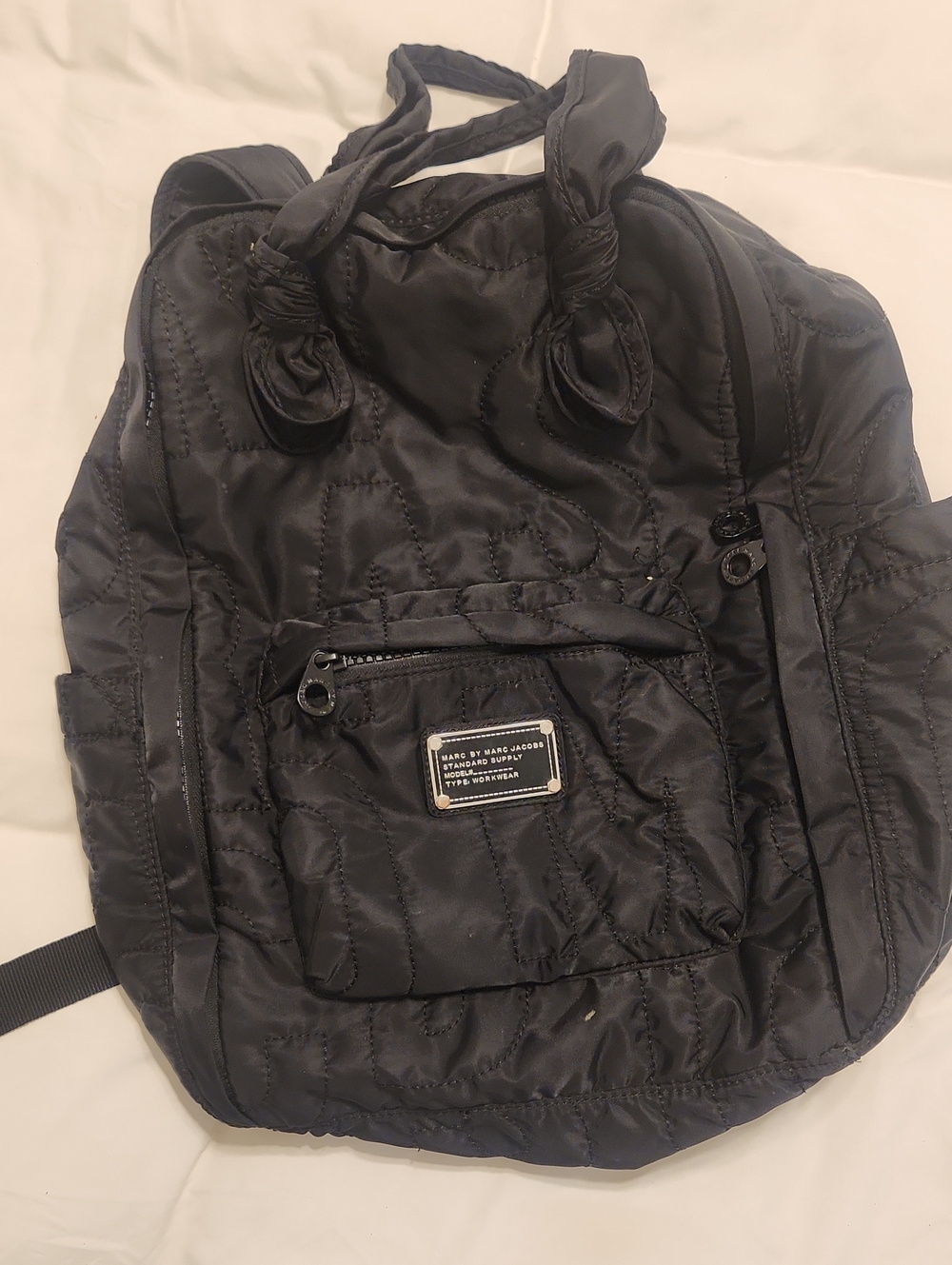 Marc by Marc Jacobs Black Quilted Backpack